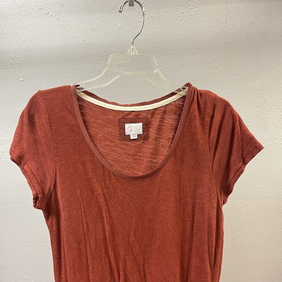 Anthropologie Postmark Top Womens Large Ruffle Peplum Boho Flowy Shirt Tee - Picture 4 of 12